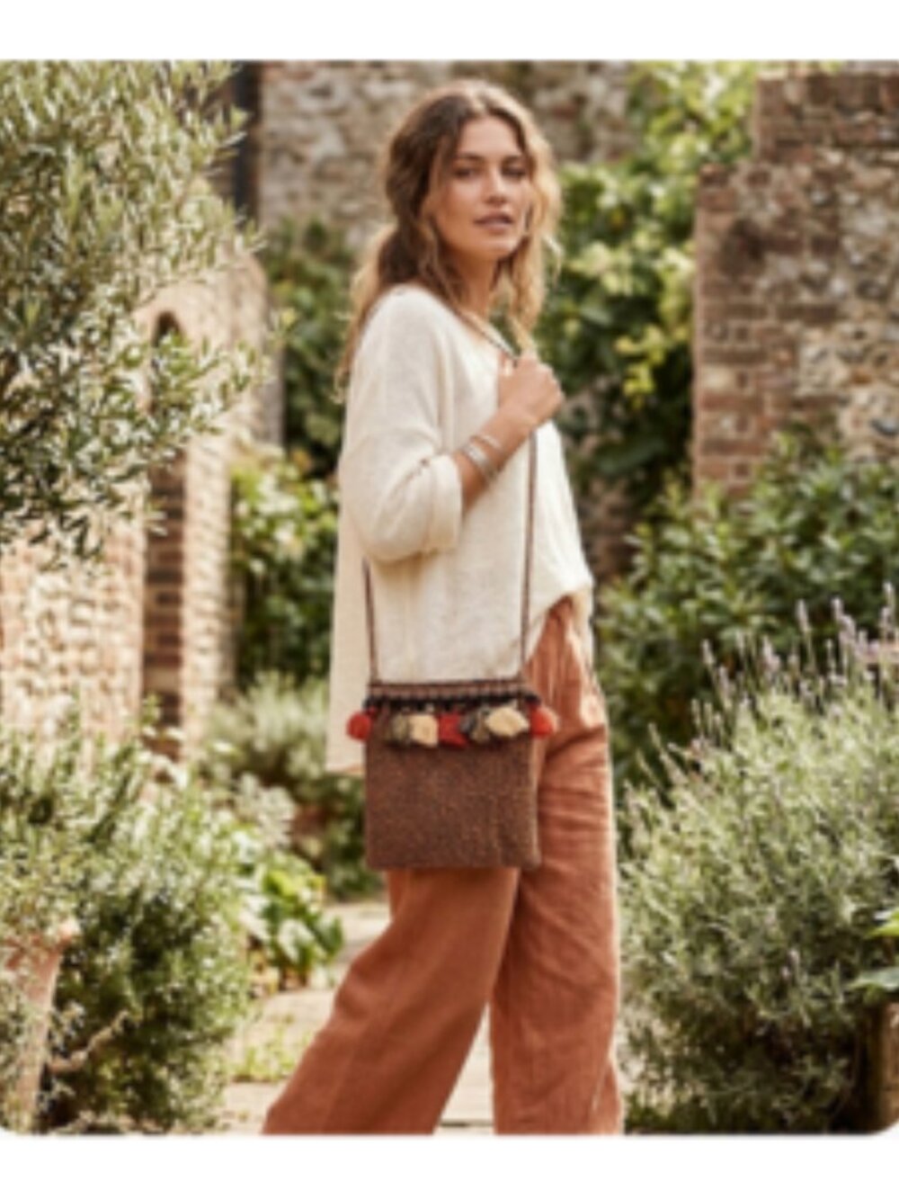 Artisan Handcrafted Leopard Print Small Crossbody Bag by Lynn Clark Boho Tassels